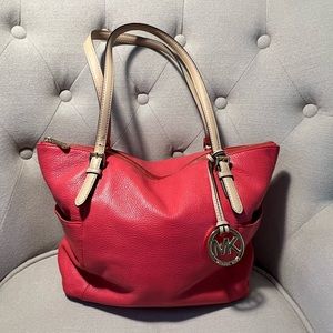 Coral Pink MICHAEL Michael Kors Tote Bag With Side Pockets